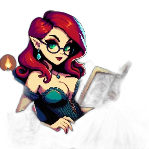 fantasy art, cartoon, pixel art, comic book art, dimly, lit, gothic, room transparent PNG cut-out