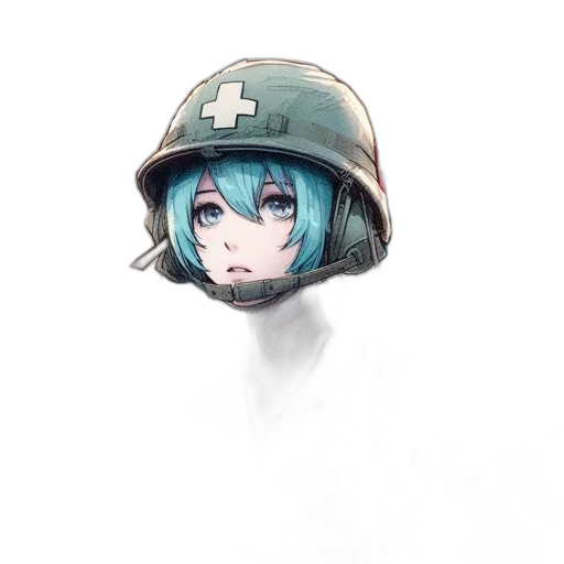 hat, robot, mask, face, anime, concept art, watercolor, 3d render transparent PNG cut-out