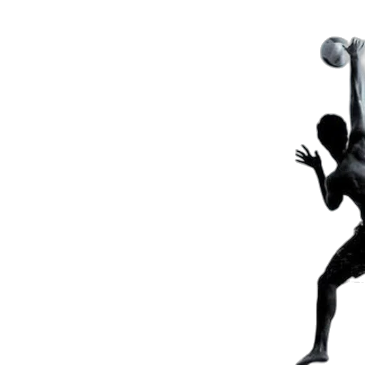 3d render, photorealistic, concept art, black, white, photo, beach, volleyball transparent PNG cut-out