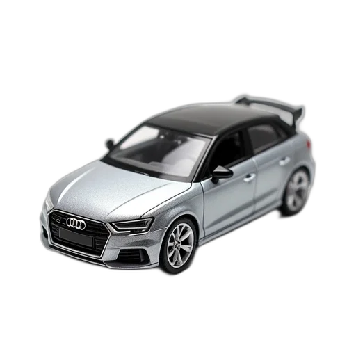 car, 3d render, photorealistic, concept art, detailed, model, silver, audi transparent PNG cut-out
