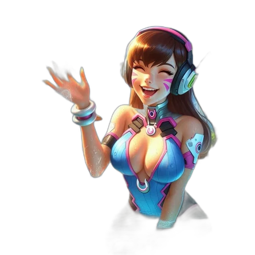 robot, dress, concept art, pixel art, anime, fantasy art, neon, colorful transparent PNG cut-out