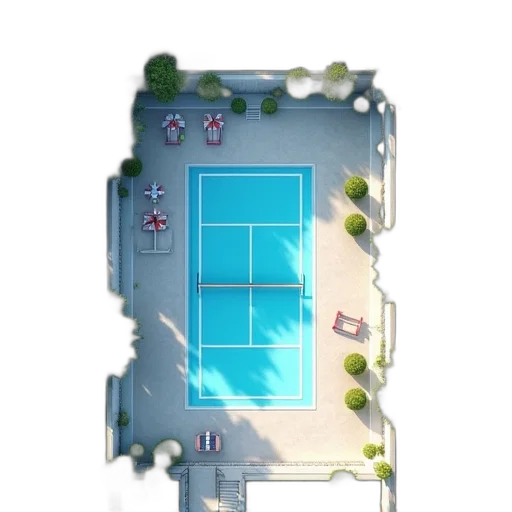 building, 3d render, concept art, vaporwave transparent PNG cut-out