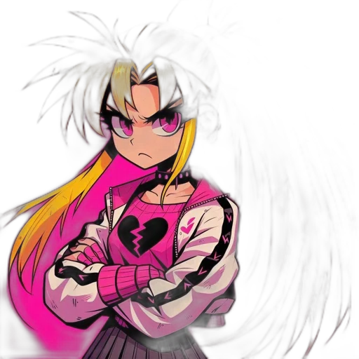 jacket, weapon, pixel art, concept art, anime, cyberpunk, neon, monochrome transparent PNG cut-out
