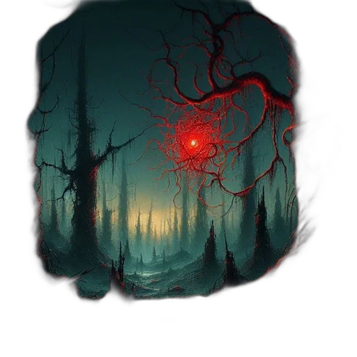mask, tree, creature, face, concept art, fantasy art, watercolor, pixel art transparent PNG cut-out