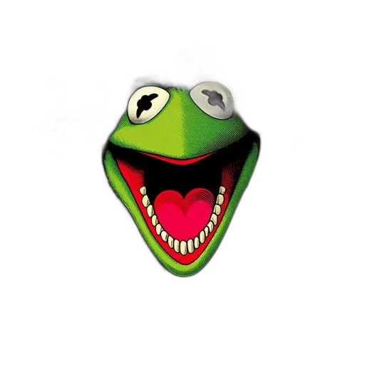 face, animal, creature, mask, photorealistic, 3d render, kermit, frog transparent PNG cut-out