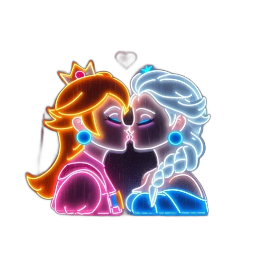 crown, pixel art, concept art, fantasy art, vaporwave, neon lights, fire, two transparent PNG cut-out