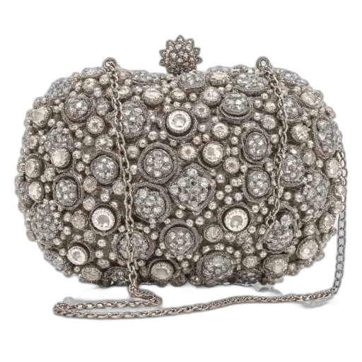 crown, jewelry, hat, jeweled, silver, metal, clutch, sergio transparent PNG cut-out