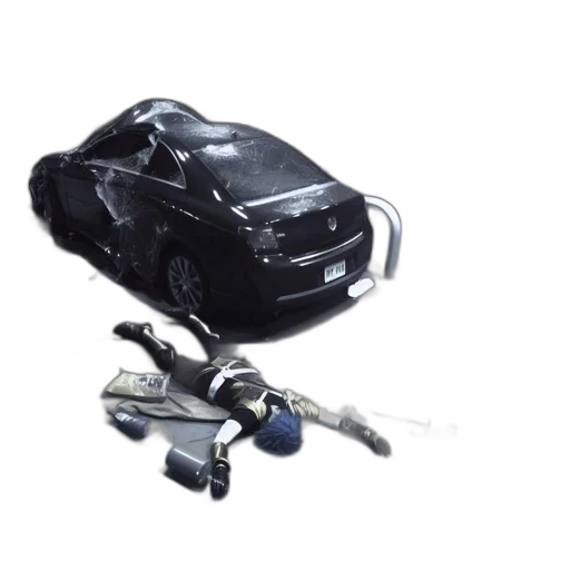 car, robot, weapon, 3d render, concept art, crashed, damages, gas transparent PNG cut-out