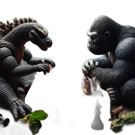 creature, concept art, 3d render, photorealistic, fantasy art, two, anthropomorphic, creatures transparent PNG cut-out