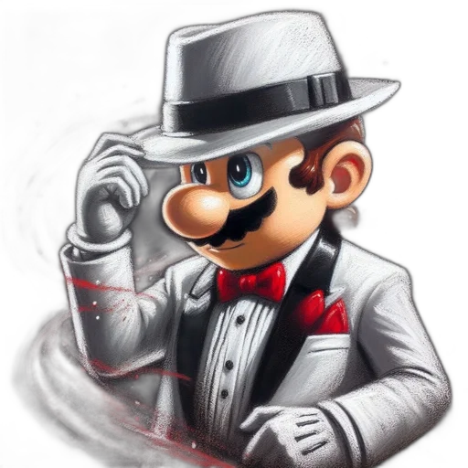hat, staff, mask, face, concept art, cartoon, comic book art, pixel art transparent PNG cut-out