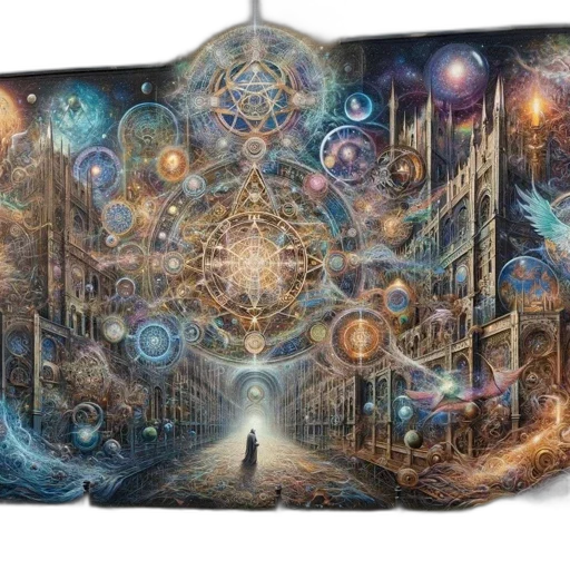sword, fantasy art, concept art, outer space, elaborate, mural, covers, entire transparent PNG cut-out