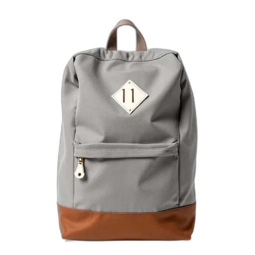 jacket, earth tones, pastel, monochrome, grey, canvas, backpack, white transparent PNG cut-out
