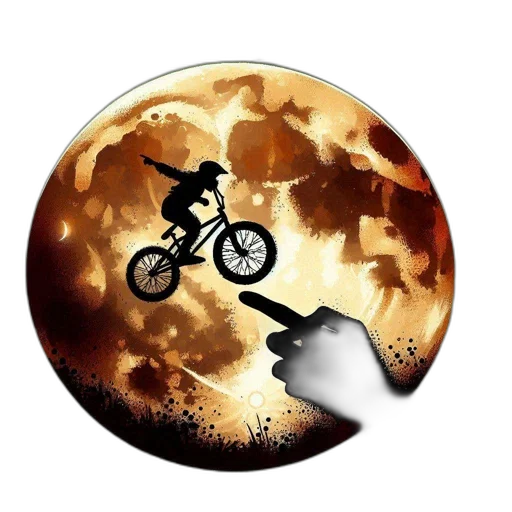 concept art, fantasy art, cartoon, comic book art, outer space, figure, rides, bicycle transparent PNG cut-out