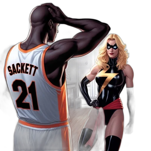 comic book art, concept art, cartoon, fantasy art, outer space, two, individuals, depicted transparent PNG cut-out