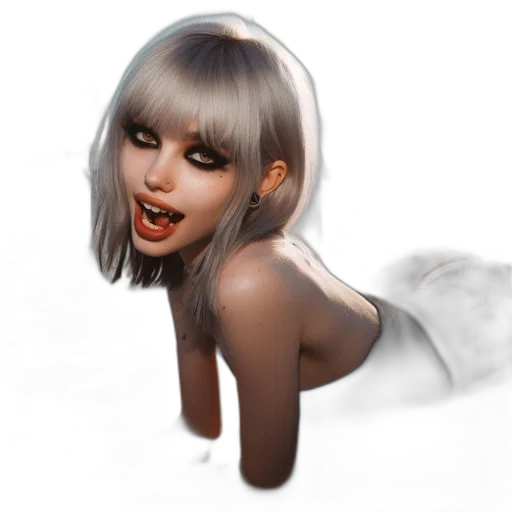 creature, hair, animal, mask, photorealistic, fantasy art, concept art, 3d render transparent PNG cut-out