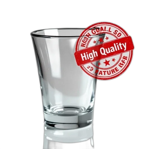 photorealistic, clear, glass, metallic, rim, base, placed, surface transparent PNG cut-out