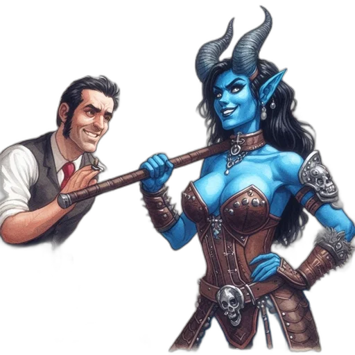 staff, concept art, fantasy art, comic book art, blue, market, scene, features transparent PNG cut-out