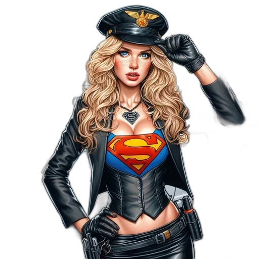 comic book art, fantasy art, cartoon, concept art, image, depicts, woman, dressed transparent PNG cut-out