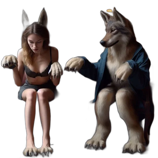 creature, animal, dress, mask, concept art, fantasy art, 3d render, photorealistic transparent PNG cut-out