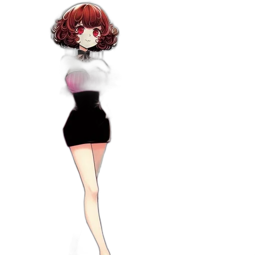 dress, staff, hair, flower, concept art, anime, pixel art, cartoon transparent PNG cut-out