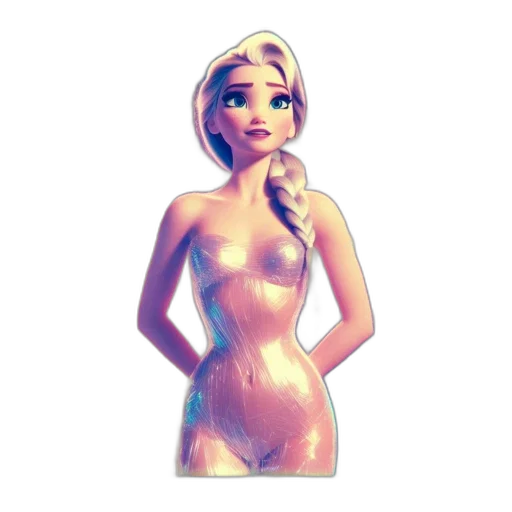dress, concept art, pixel art, 3d render, cartoon, pastel, golden, neon transparent PNG cut-out