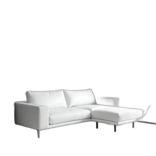 furniture, 3d render, photorealistic, concept art, monochrome, sleek, white, modern transparent PNG cut-out