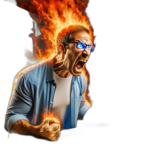 jacket, concept art, 3d render, photorealistic, comic book art, fire, man, fiery transparent PNG cut-out