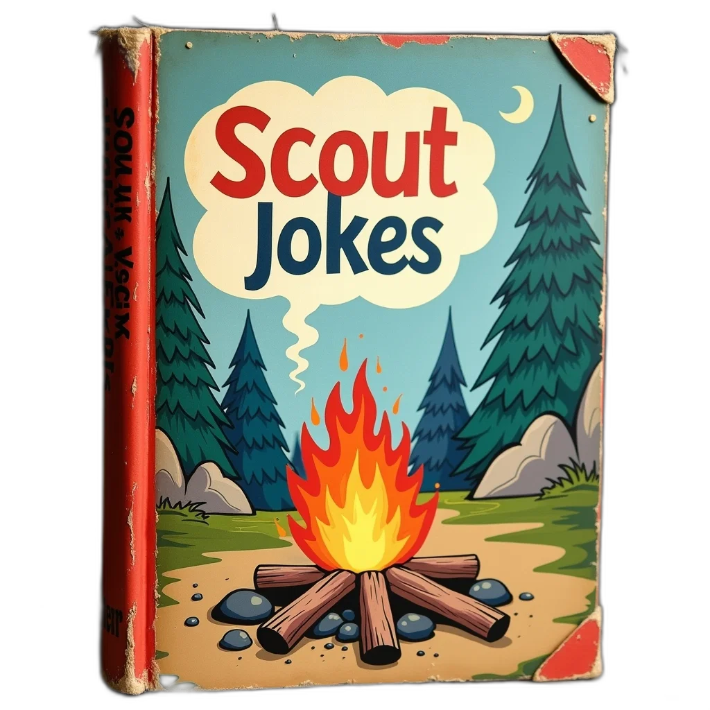 jacket, fire, forest, cover, book, titled, scout, jokes transparent PNG cut-out