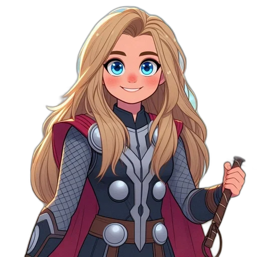 staff, sword, pixel art, cartoon, anime, fantasy art, female, character transparent PNG cut-out