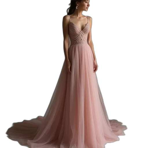 dress, photorealistic, pastel, colorful transparent PNG cut-out