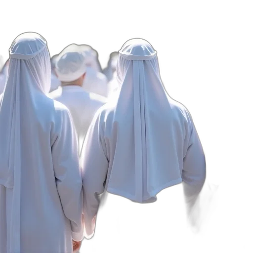 dress, concept art, group, people, wearing, white, headscarves, robes transparent PNG cut-out