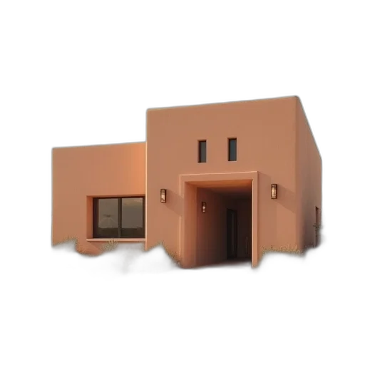 building, furniture, 3d render, concept art, photorealistic, desert, neighborhood, city transparent PNG cut-out