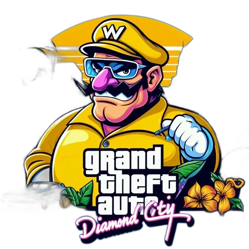 weapon, staff, concept art, pixel art, 3d render, cartoon, wario-like, character transparent PNG cut-out