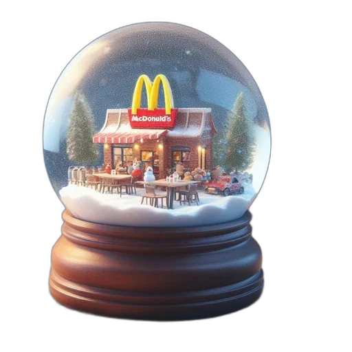 food, hat, crown, 3d render, photorealistic, concept art, snow, globe transparent PNG cut-out