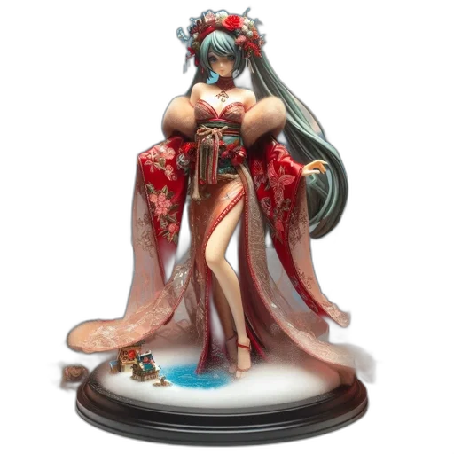 concept art, fantasy art, 3d render, pixel art, elaborate, figurine, anime, character transparent PNG cut-out