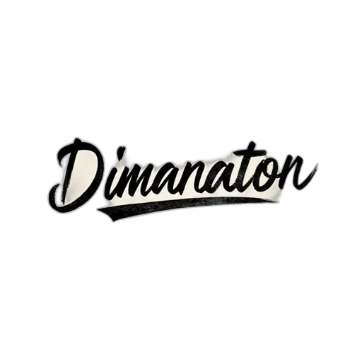 dimanaton, script, font, sample transparent PNG cut-out
