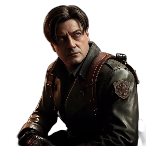 jacket, face, concept art, photorealistic, comic book art, cyberpunk, earth tones, man transparent PNG cut-out