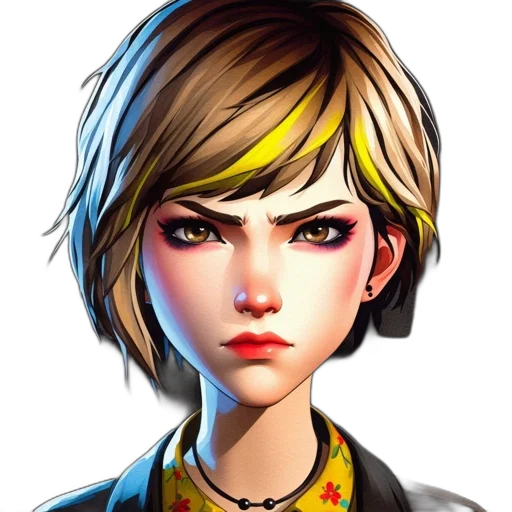 face, concept art, photorealistic, comic book art, fantasy art, close-up, portrait, female transparent PNG cut-out