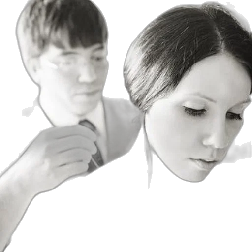 staff, photorealistic, 3d render, black-and-white, photo, woman, white, dress transparent PNG cut-out