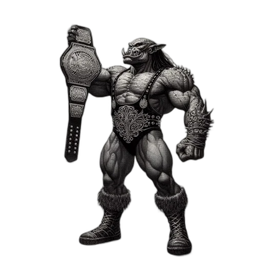 animal, weapon, staff, creature, concept art, fantasy art, comic book art, 3d render transparent PNG cut-out