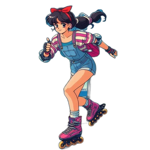 jacket, weapon, pixel art, vaporwave, concept art, anime, animated, girl transparent PNG cut-out