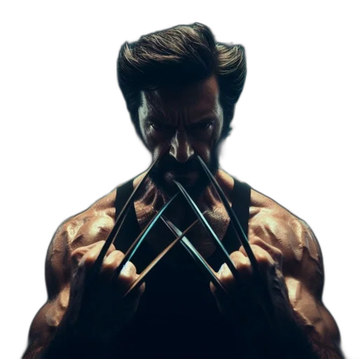 face, hair, weapon, sword, cyberpunk, concept art, comic book art, 3d render transparent PNG cut-out
