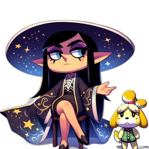 staff, dress, concept art, pixel art, fantasy art, cartoon, outer space, golden transparent PNG cut-out