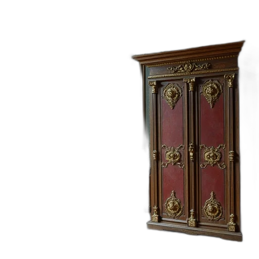 furniture, crown, staff, 3d render transparent PNG cut-out