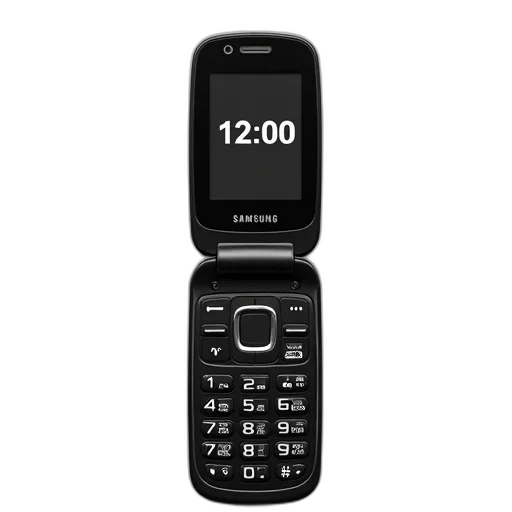 weapon, black, samsung, flip, phone, small, screen, displaying transparent PNG cut-out