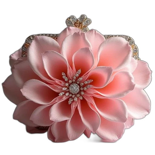 crown, jewelry, flower, photorealistic, 3d render, silk, diamond, clasp transparent PNG cut-out