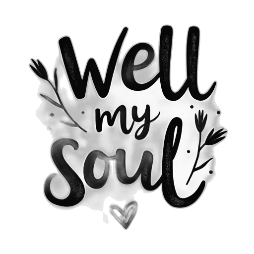 well, soul, type, print, white, background transparent PNG cut-out