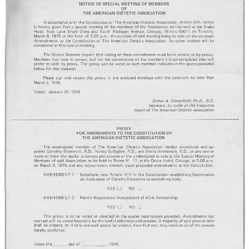 notice, special, meeting, members, american, dietetic, association transparent PNG cut-out