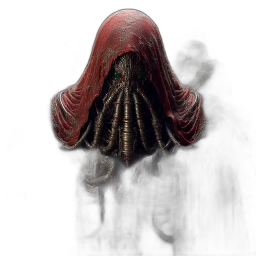 mask, creature, face, hat, concept art, fantasy art, photorealistic, comic book art transparent PNG cut-out