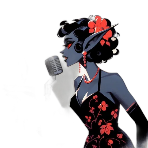 dress, cartoon, concept art, comic book art, anime, red, enchanting, scene transparent PNG cut-out